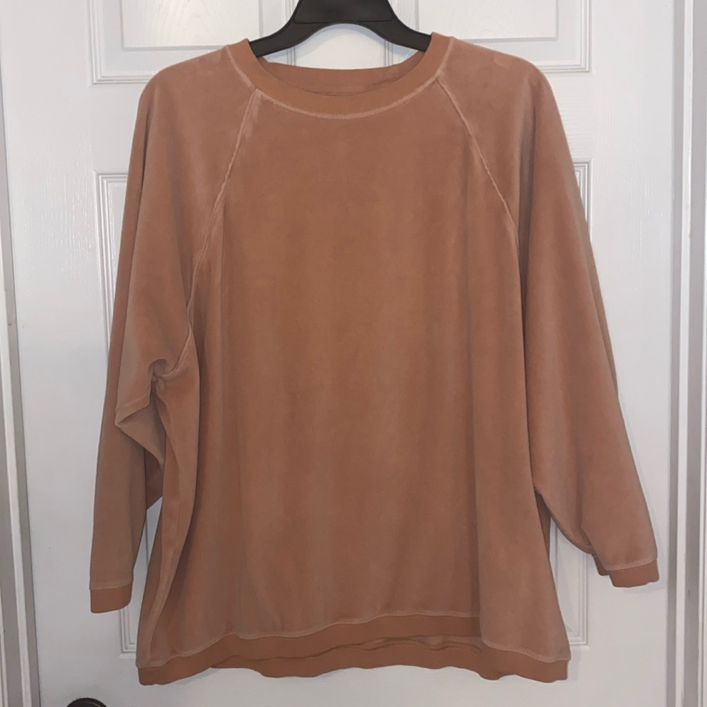 aerie Oversized Crewneck Sweatshirt in Dusty Rose